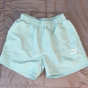 Puma Teal Drawstring Shorts